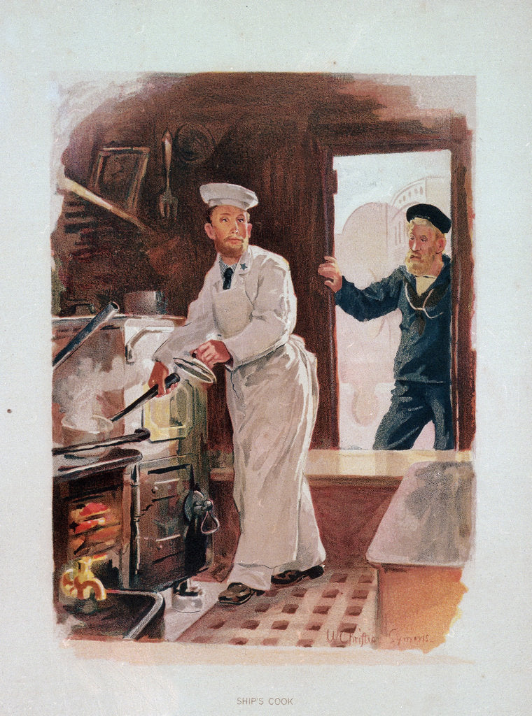 Detail of Ship's cook by W. Christian Symons