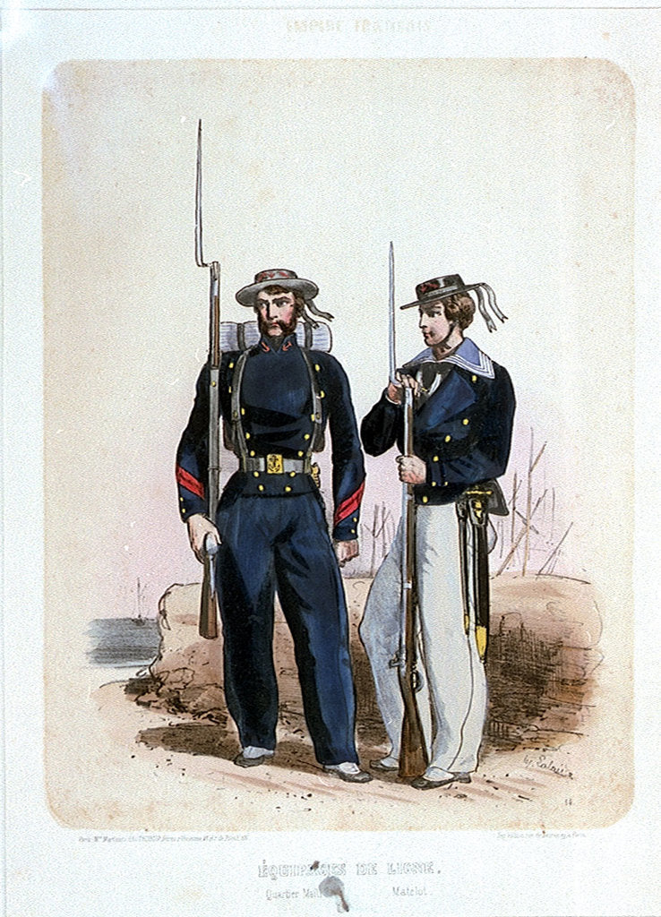 Detail of Equipages de Ligne (Quartier Maitre, Matelot) (uniform) by de Villain