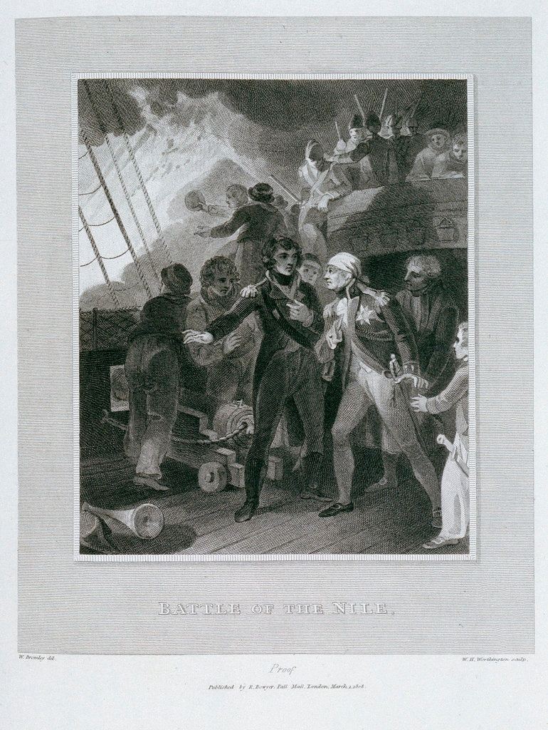 Detail of Battle of the Nile by William Bromley