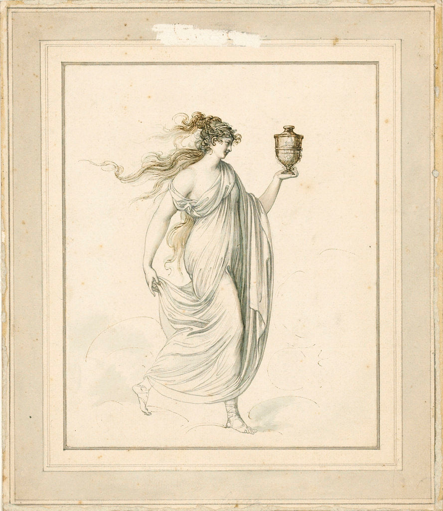 Detail of Emma Hart as the goddess of health by Richard Cosway