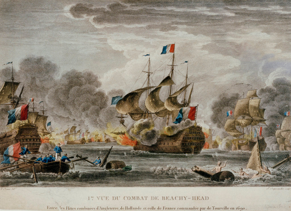 Detail of Battle of Beachy Head, 30 June 1690 by Nicolas Ozanne