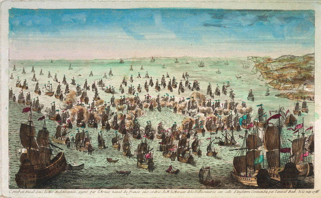 Detail of Byng's action off Minorca, 20 May 1756 by unknown