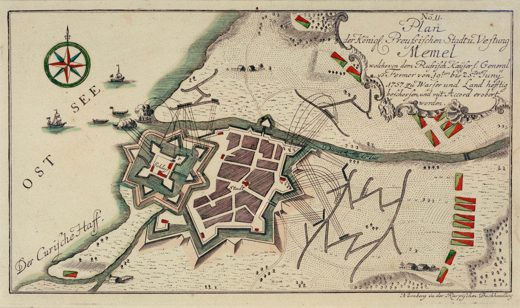 Detail of Plan of Memel by unknown