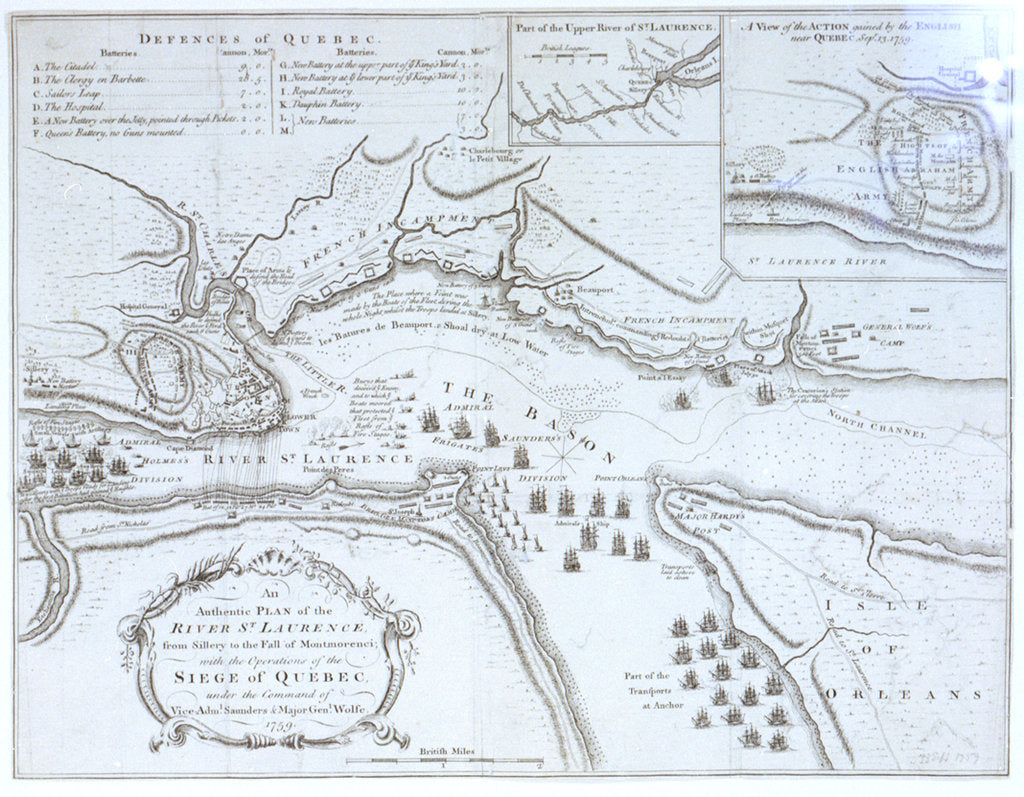Detail of An Authentic Plan of the River St Laurence by unknown