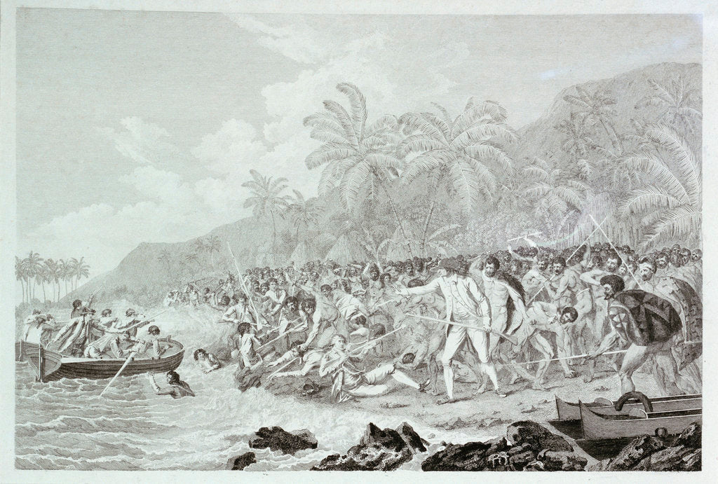 Detail of The Death of Captain Cook (untitled) by Francesco Bartolozzi