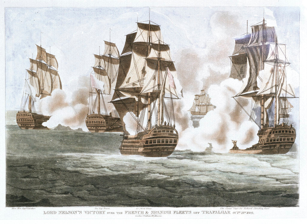 Detail of Lord Nelson's Victory over the French & Spanish fleets off Trafalgar, 21 October 1805 by John Fairburn