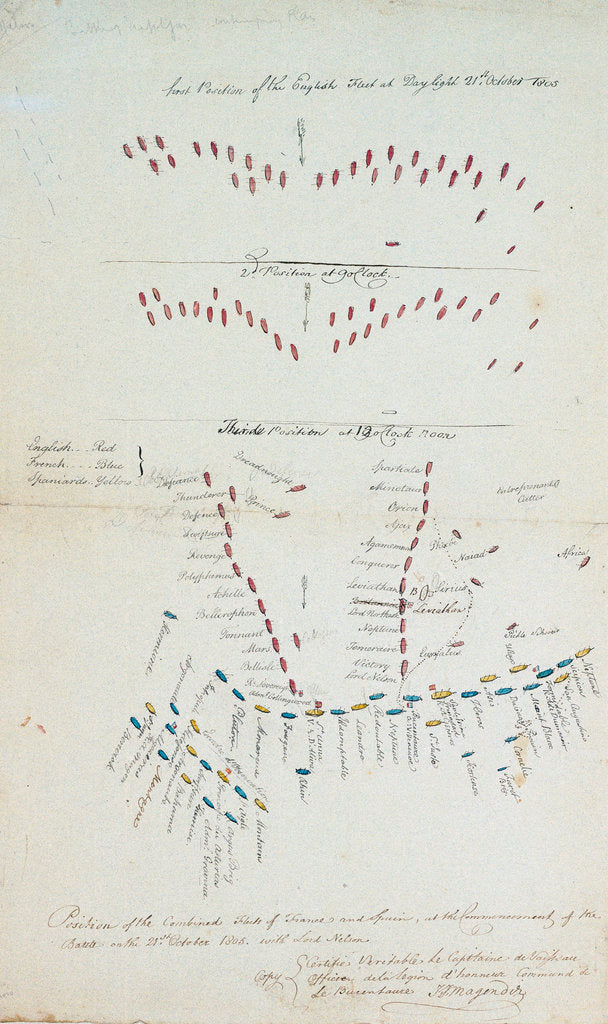Detail of Position of the combined fleets of France and Spain by unknown