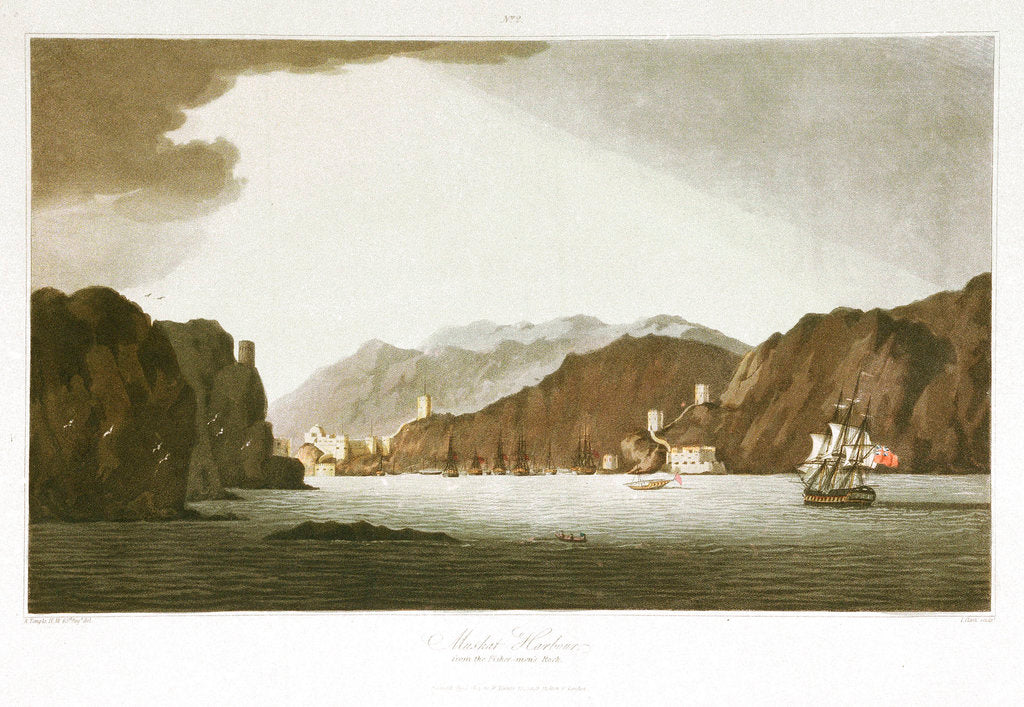 Detail of No. 2 'Muskat Harbour from Fishermens Rock' by R. Temple