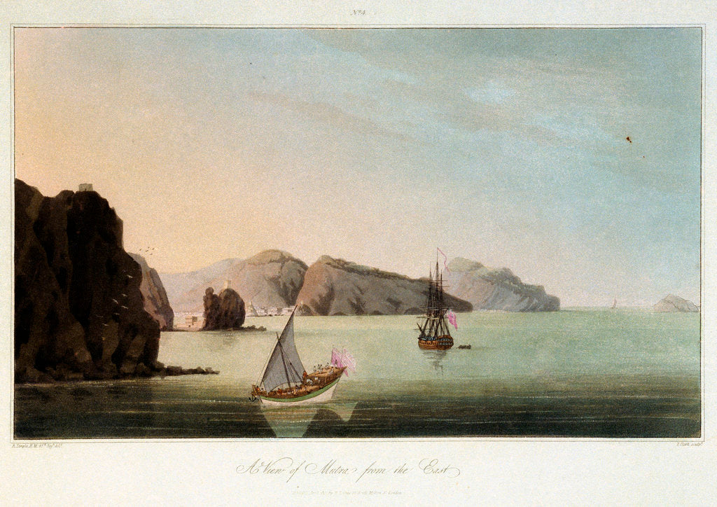 Detail of No. 4 'A View of Mutra from the east' by R. Temple