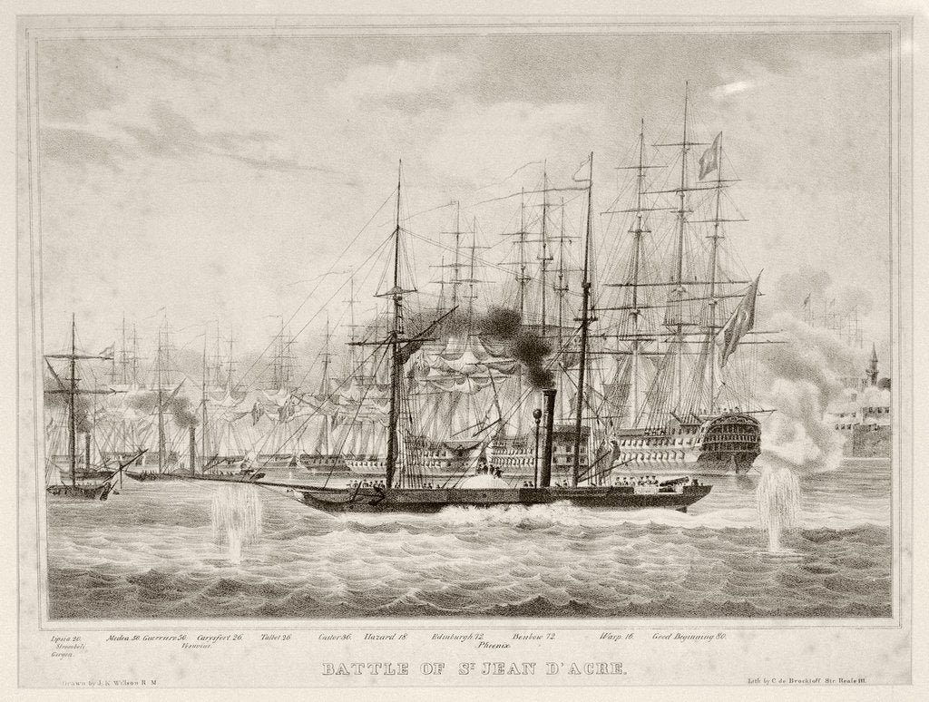 Detail of The Battle of St. Jean d'Acre, 3 November 1840 by J.K. Wilson
