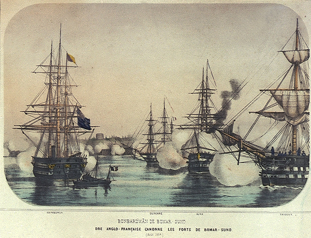 Detail of Bombardment of Bomarsund by the Anglo-French fleet, August 1854 by unknown