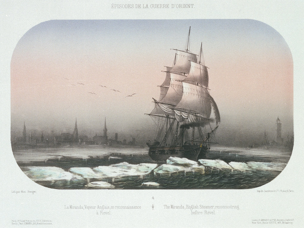 Detail of The 'Miranda' reconnoitering before Revel by Max Beeger
