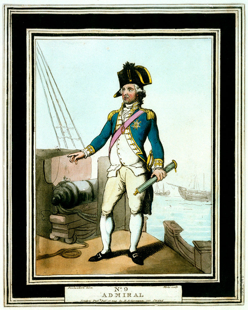 Detail of Admiral: no. 9 in series by Thomas Rowlandson