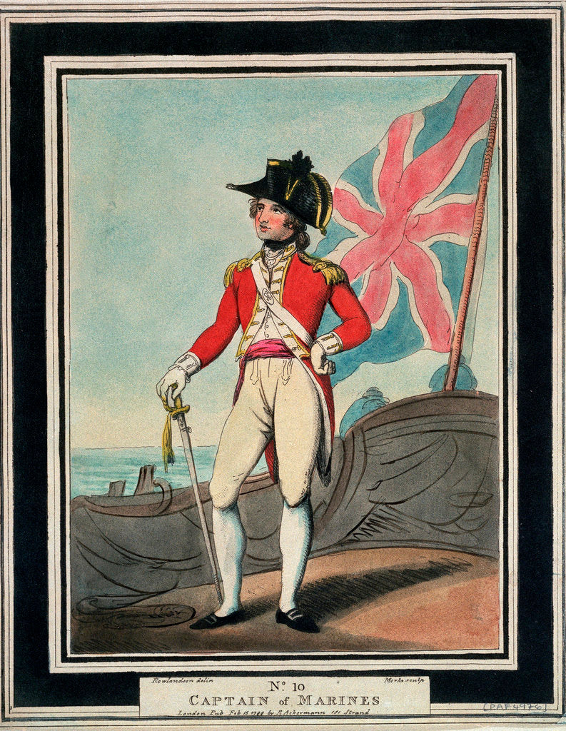 Detail of Captain of Marines: no.10 in series by Thomas Rowlandson