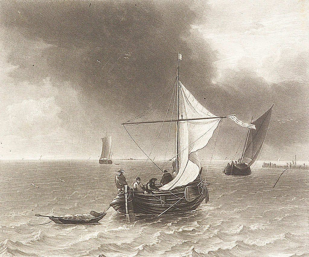Detail of Sailing vessels at the mouth of the river Humber by Joseph Mallord William Turner