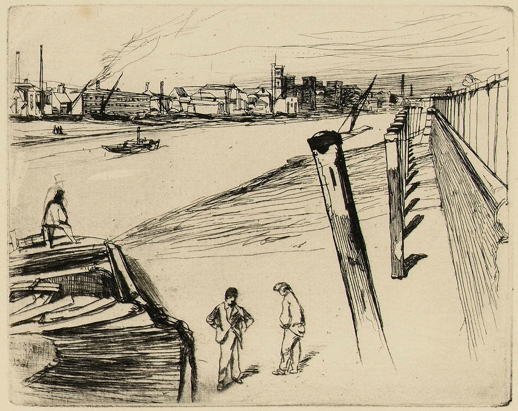 Detail of Millbank by James Abbott McNeill Whistler