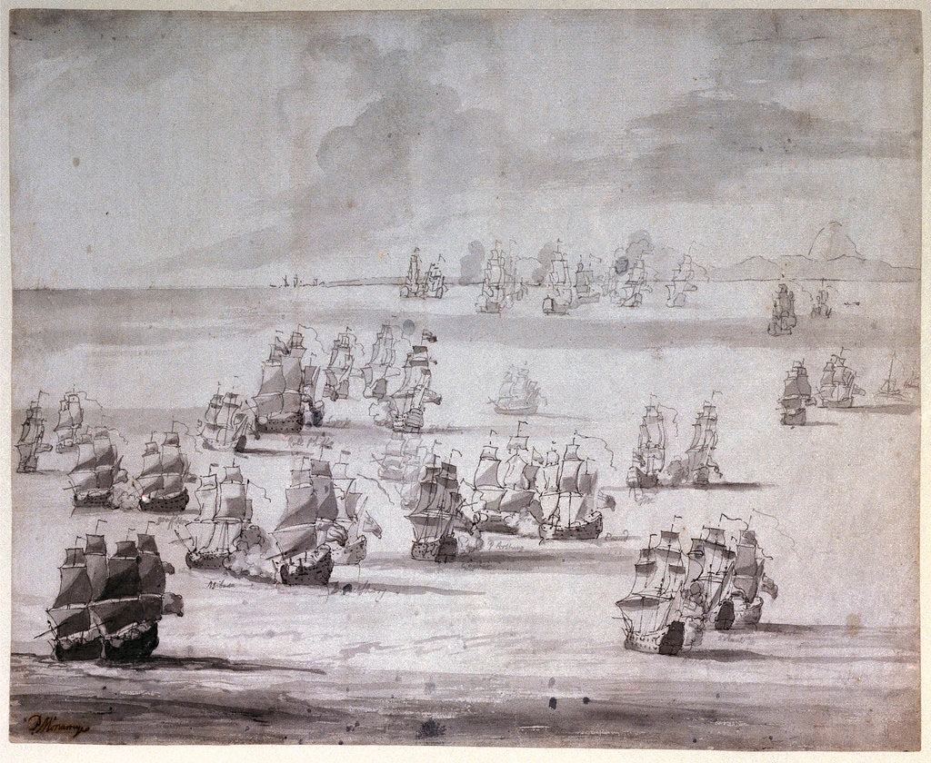 Detail of The Battle of Cape Passaro, 11 August 1718 by Peter Monamy