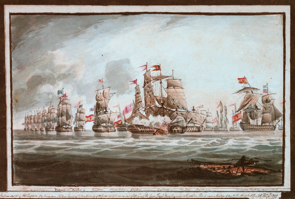 Detail of Battle of St Vincent, 1797 by unknown