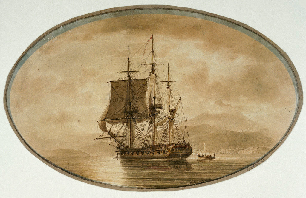 Detail of 'Britannia' getting underway by Nicholas Pocock