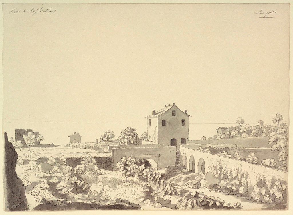 Detail of View west of Bastia, Corsica by R.J. Elliot