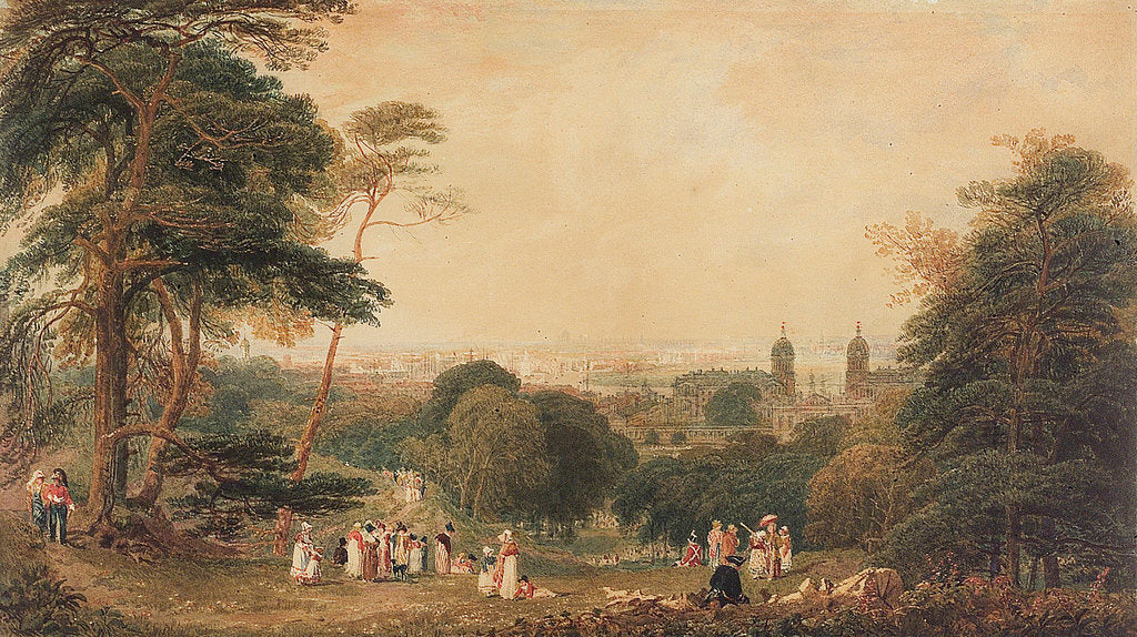 Detail of The Thames from Greenwich Park by Peter De Wint