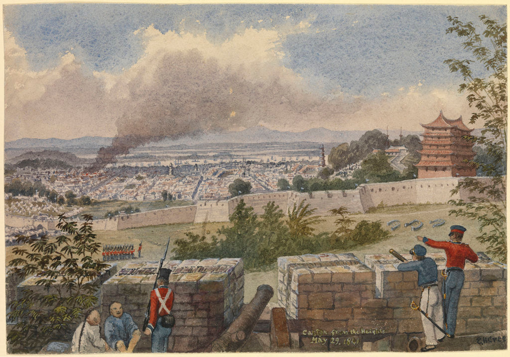Detail of Canton from the Heights, 29 May 1841 by Edward Hodges Cree