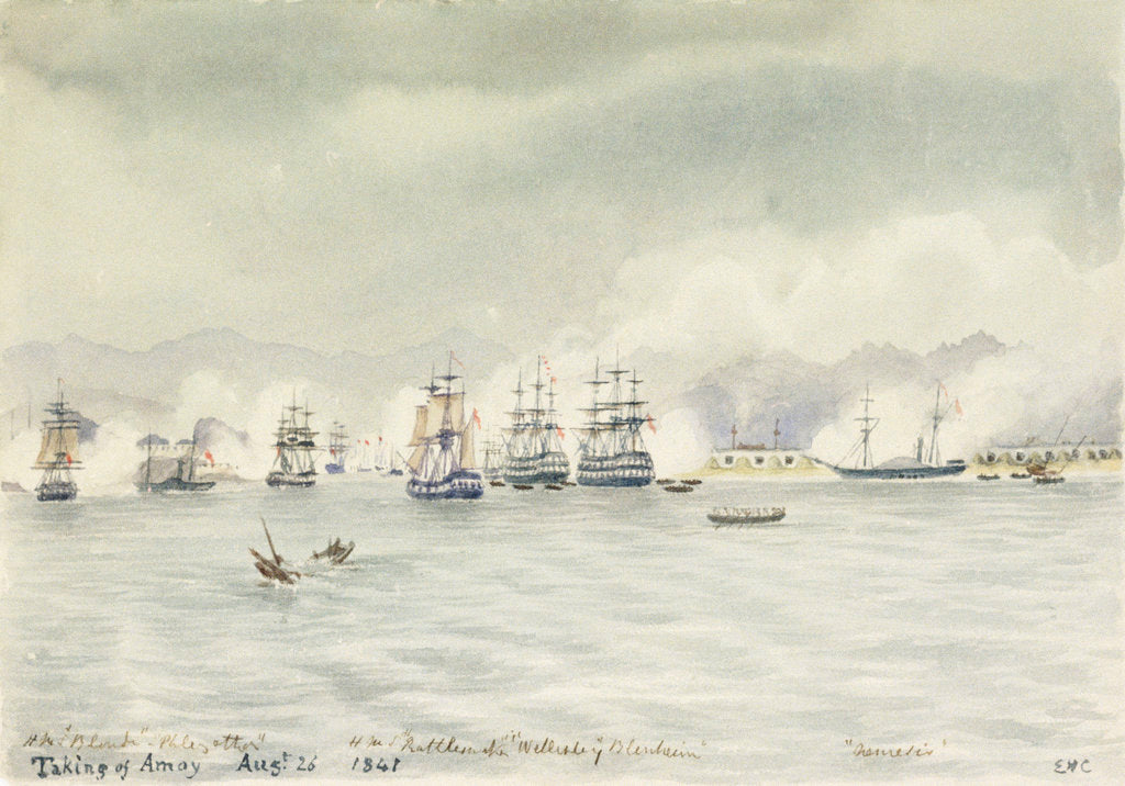 Detail of Taking of Amoy, August 26 1841 by Edward Hodges Cree