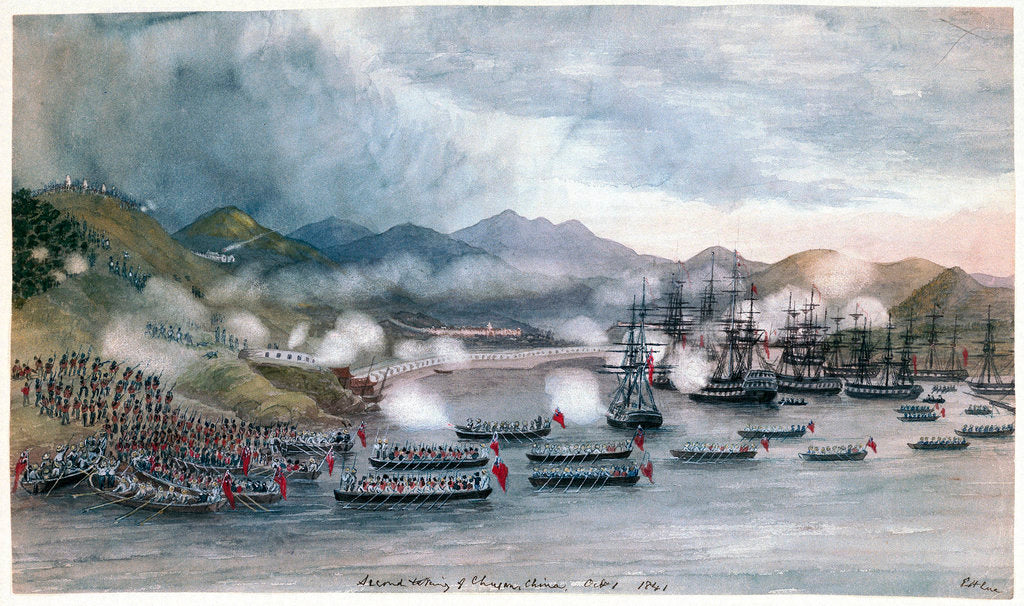 Detail of Second taking of 'Chusan', China, October 1st, 1841 by Edward Hodges Cree