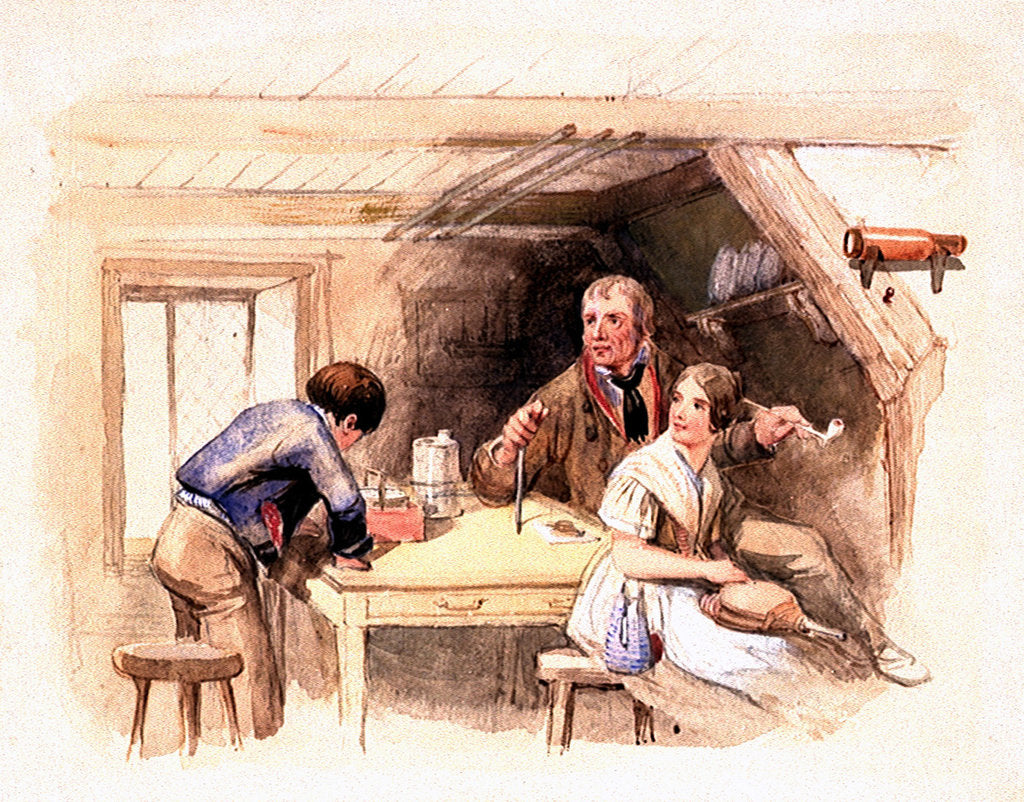 Detail of 'How's her head Jack?' Original illustration to Marryat's 'Poor Jack' (1840) by Clarkson Stanfield