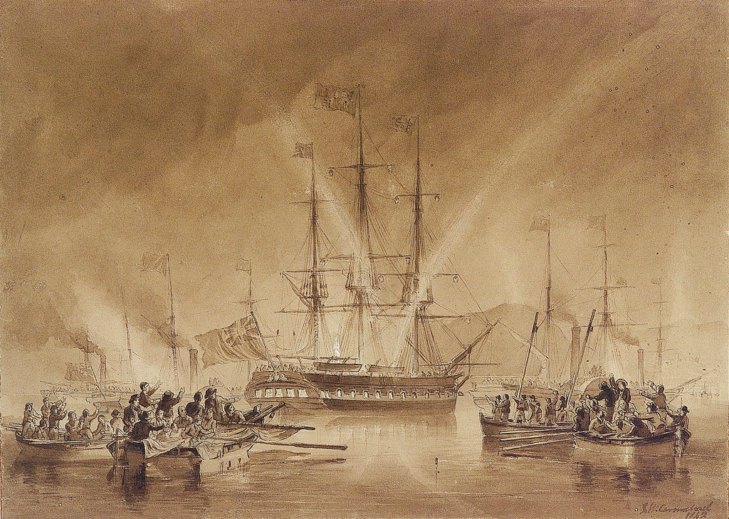 Detail of Visit of Queen Victoria to Edinburgh, 1842 by John Wilson Carmichael