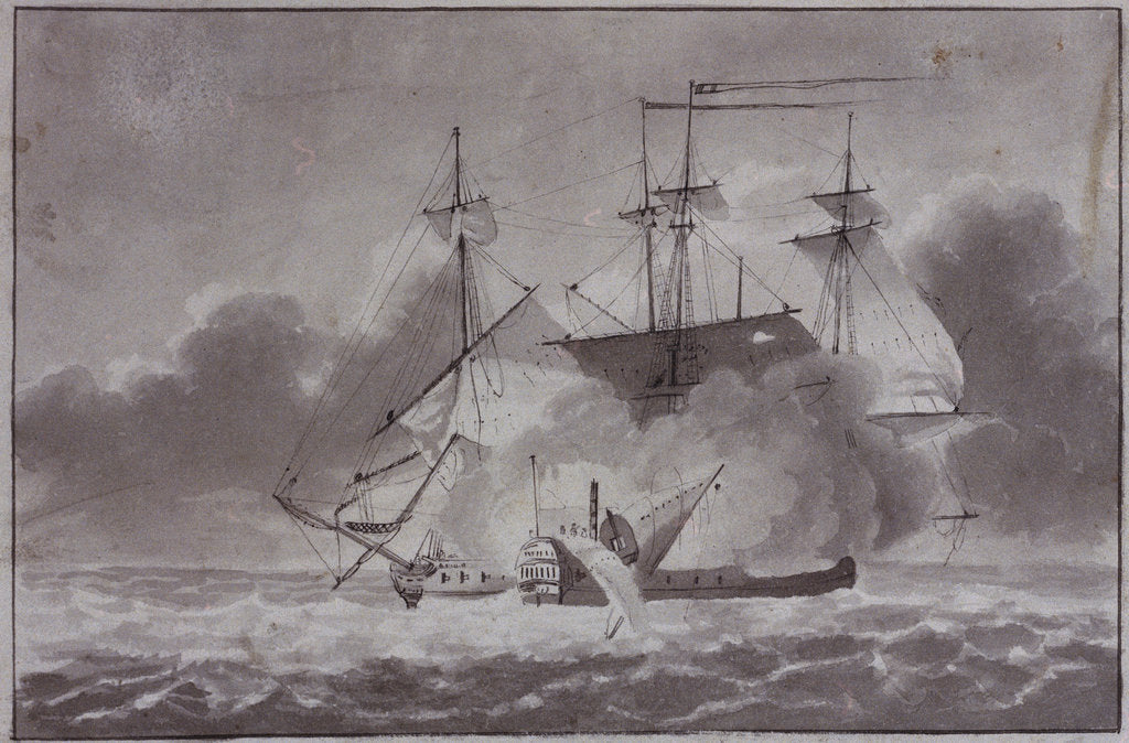 Detail of The 'Chesapeake' and 'Shannon' by O'Reily