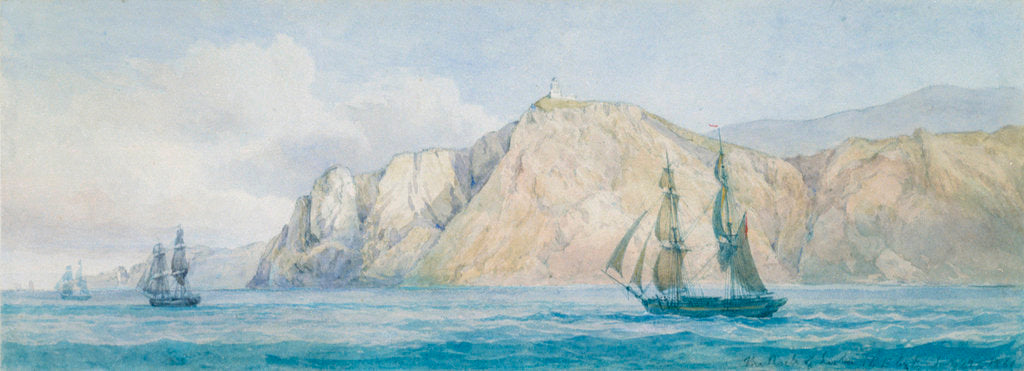 Detail of The Rock of Lisbon, NE by E, 27 July 1861 by John Christian Schetky