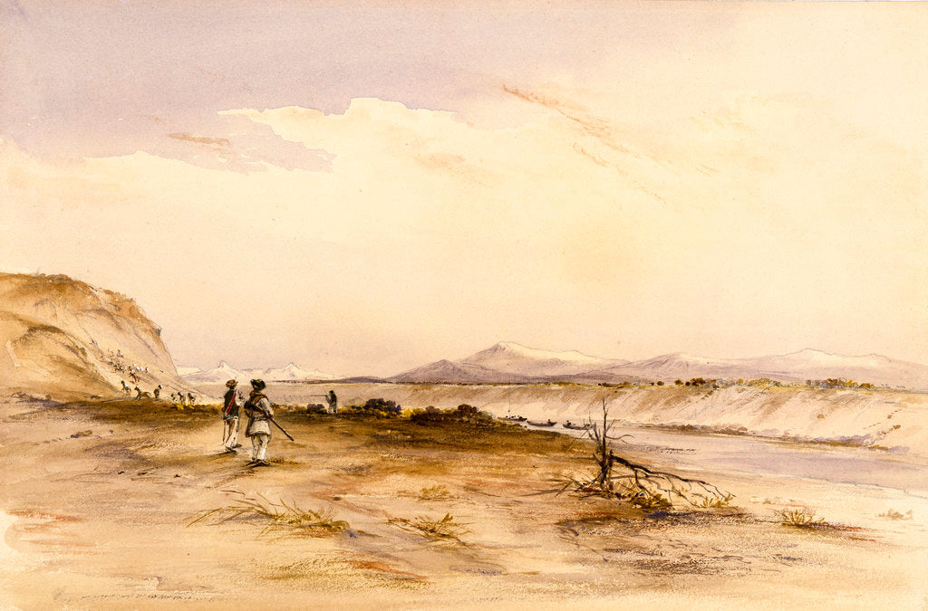 Detail of Hunting on the Santa Cruz River by Conrad Martens