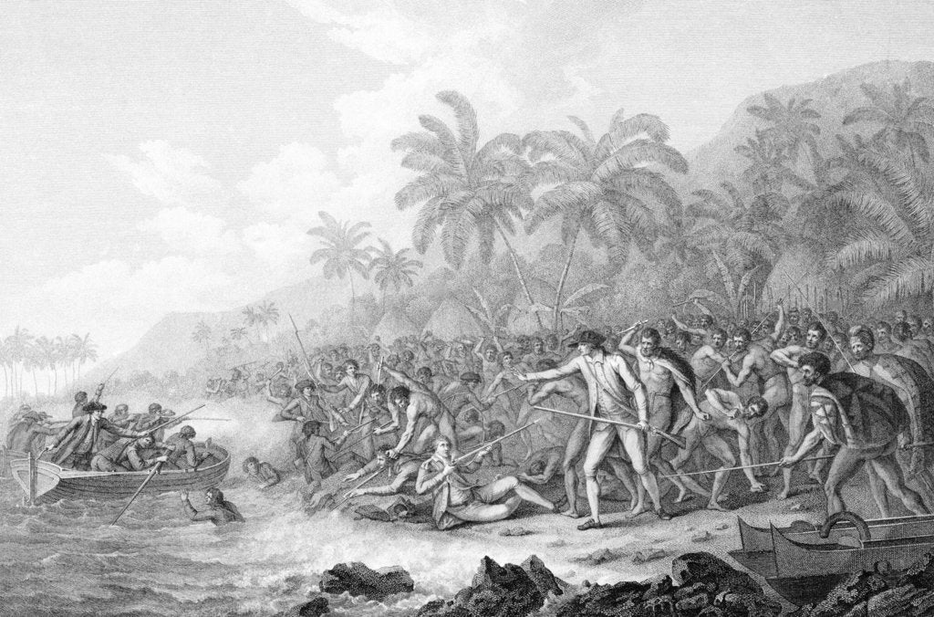 Detail of Death of Captain Cook by John Webber