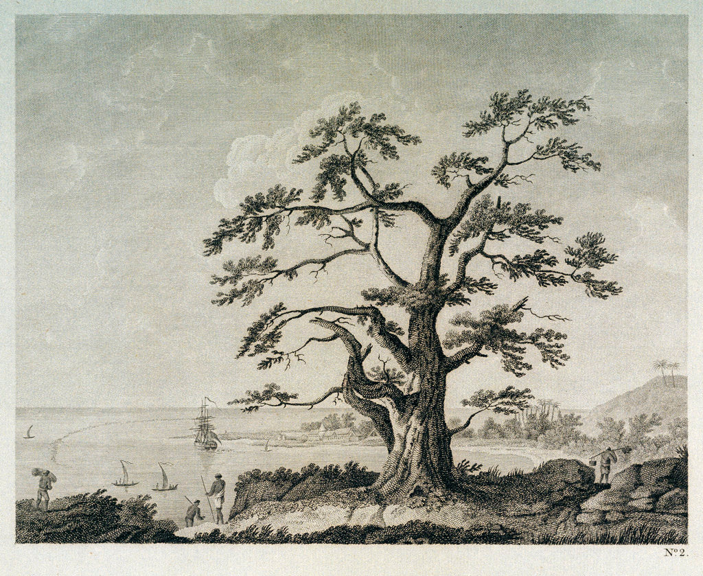Detail of View of harbour landscape by Parkinson