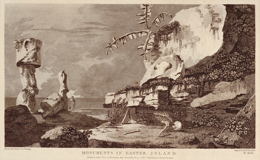 Detail of Monuments in Easter Island by William Hodges