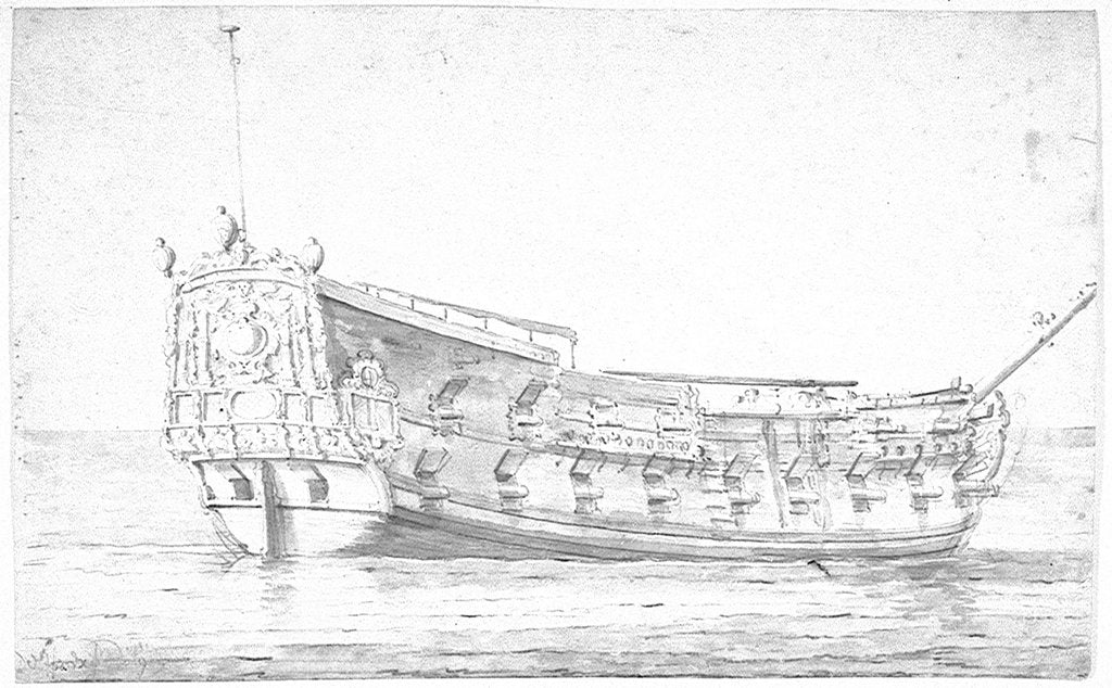 Detail of Portrait of the 'Expedition'? by Willem Van de Velde the Younger