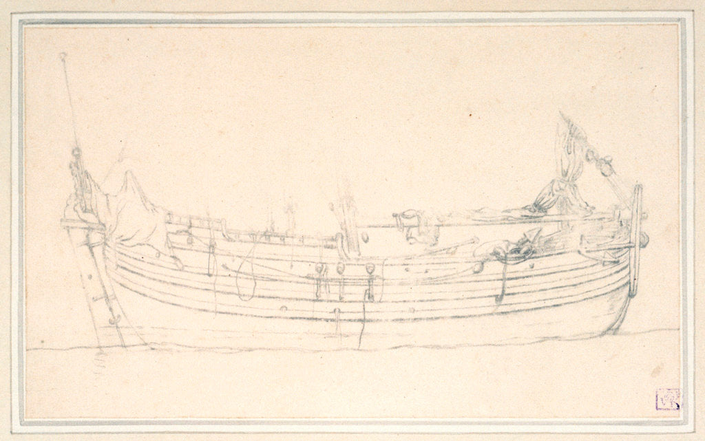 Detail of Study of a dogger by Willem Van de Velde the Younger