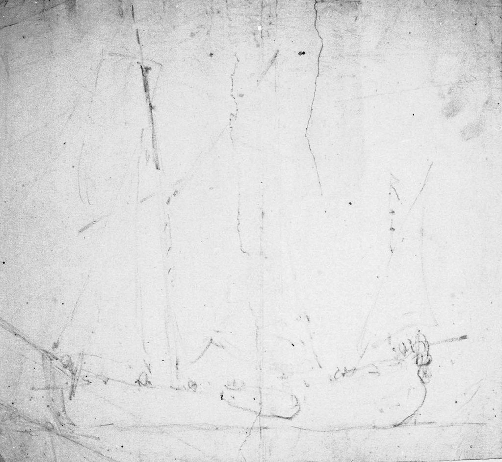 Detail of A dogger in a light air by Willem Van de Velde the Younger