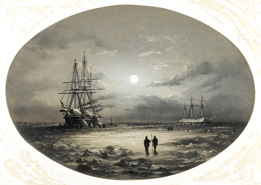 Detail of The situation of HMS 'Resolute' & 'Intrepid' as they appeared in the Arctic Sea by G.F. Macdougall