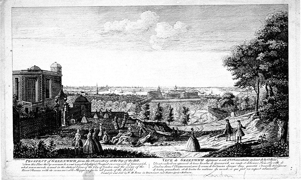 Detail of Prospect of Greenwich from the Observatory at the Top of the Hill. From the place..... by Jacques Rigaud