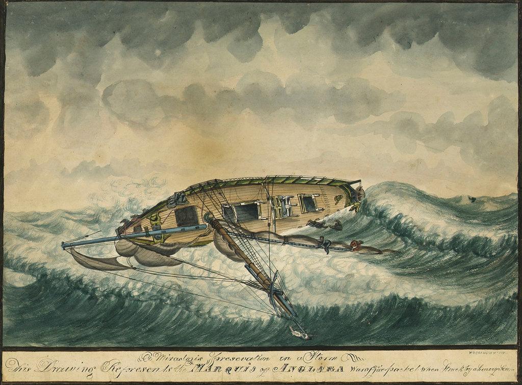 Detail of A miraclous preservation in a storm (2) by Cranshaw