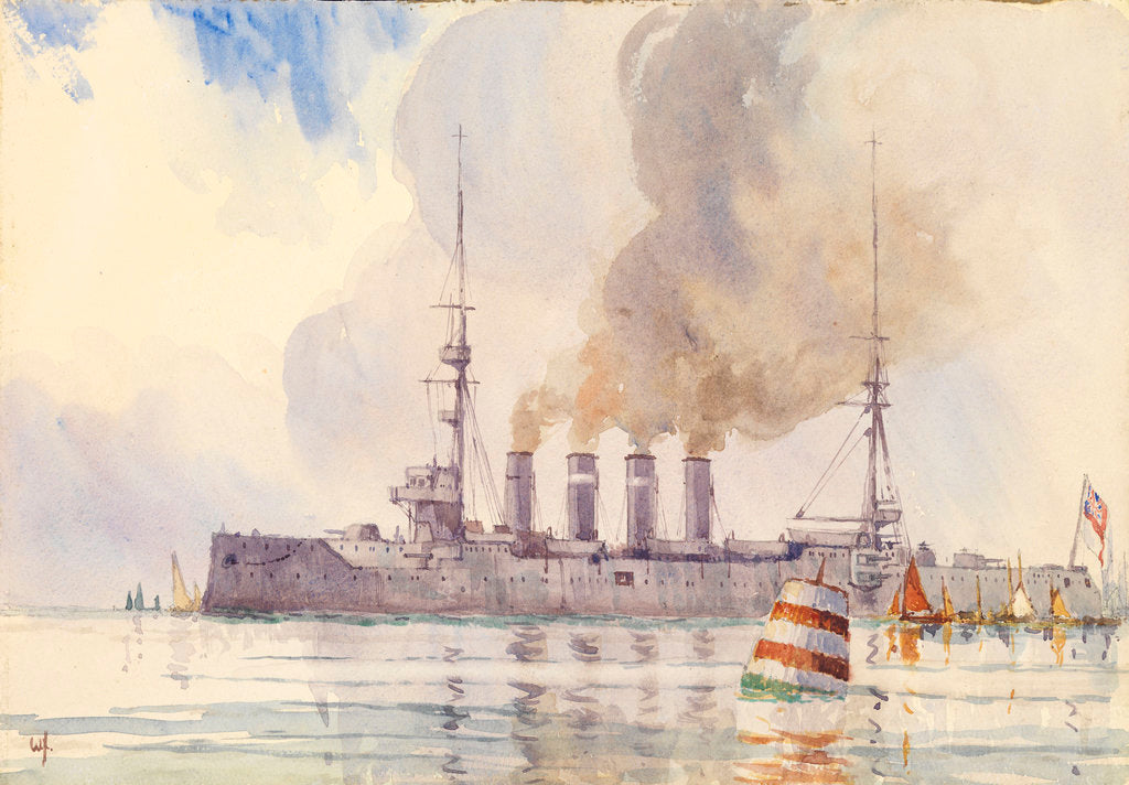 Detail of HMS 'Carnarvon' by W. H.