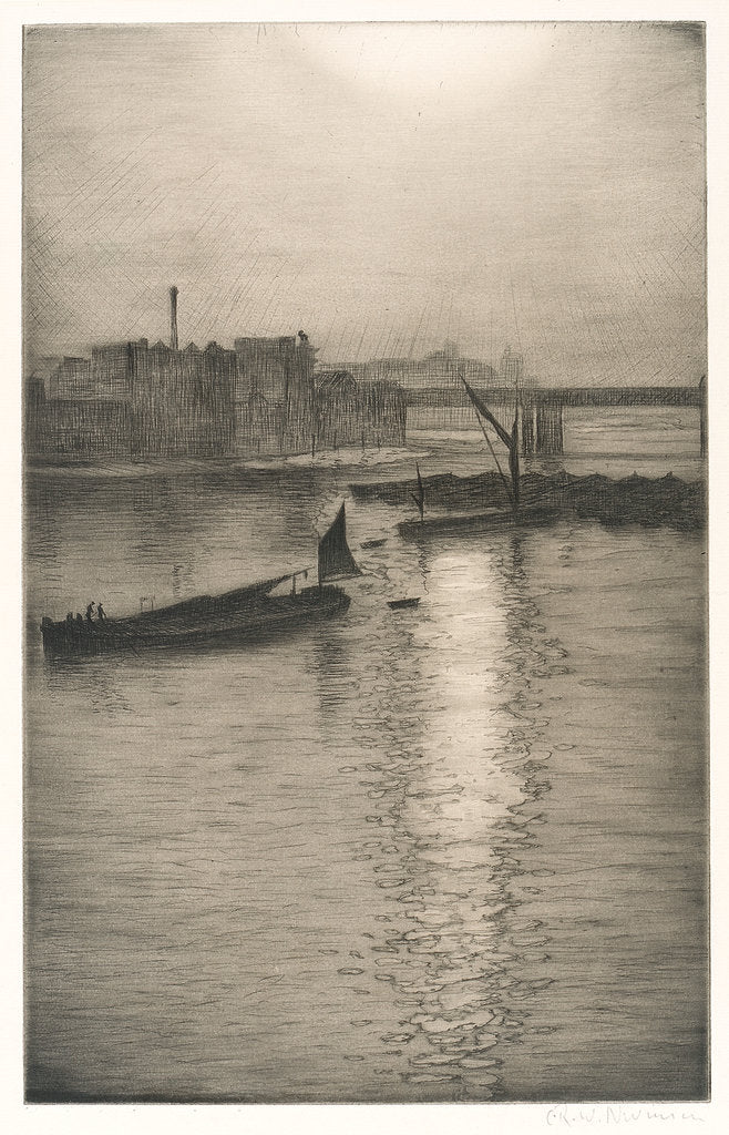 Detail of From Waterloo Bridge by Christopher Richard Wynne Nevinson