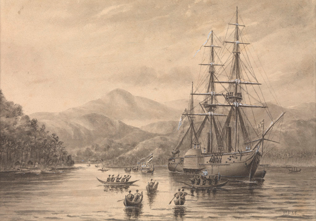 Detail of HMS 'Basilisk' Captain John Moresby by M.F.M.
