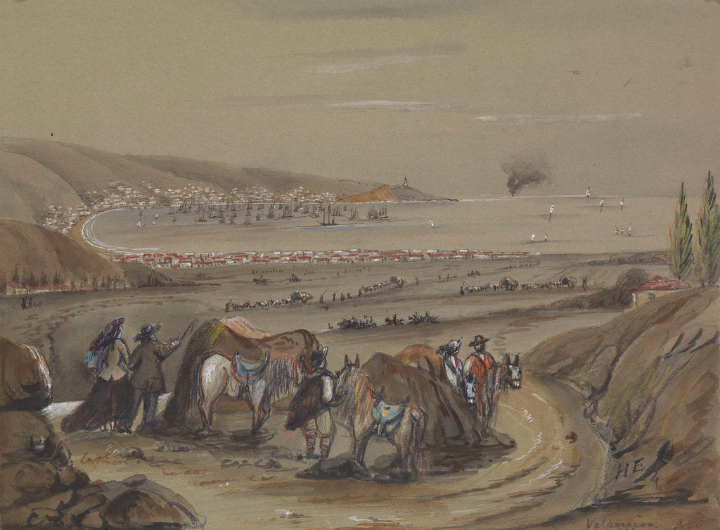 Detail of View of Valparaiso, Chile by Harry Edmund Edgell