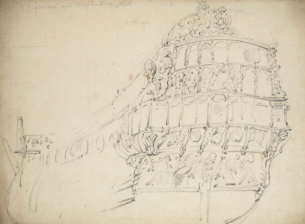 Detail of The 'Happy Return' by Willem Van de Velde the Younger