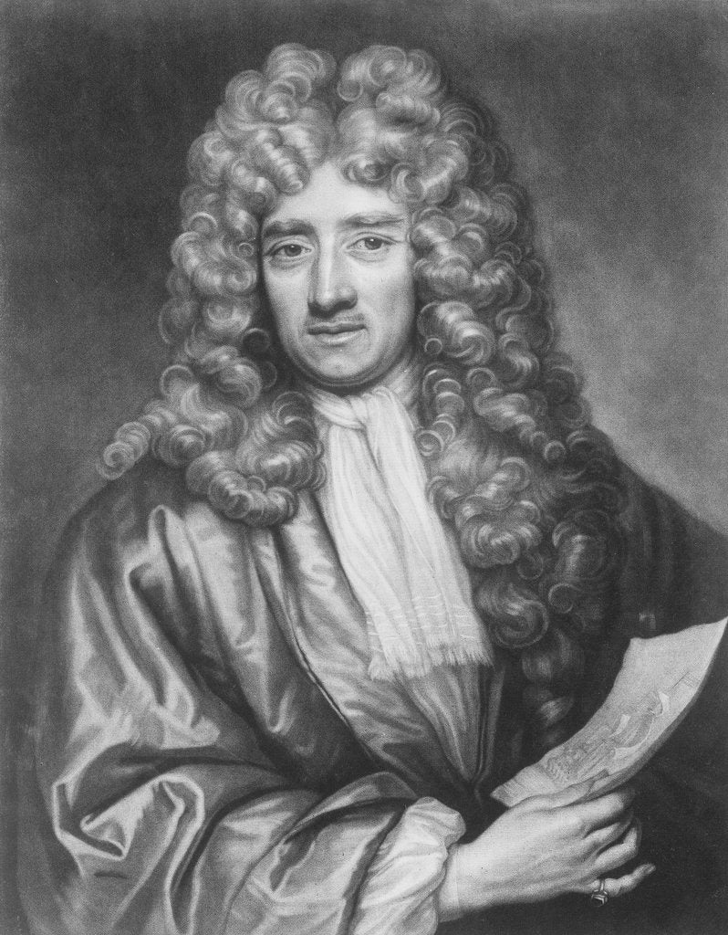 Detail of Willem van de Velde, the Younger (1633-1707) by Godfrey Kneller