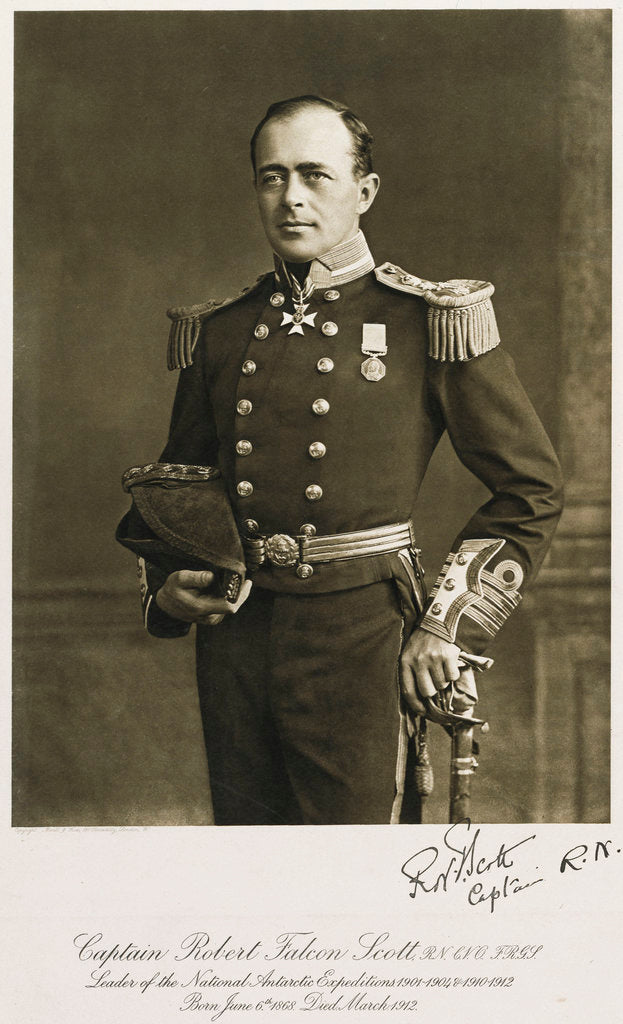 Detail of Captain Robert Falcon Scott, R.N., C.V.O., F.R.G.S. by Maull & Fox