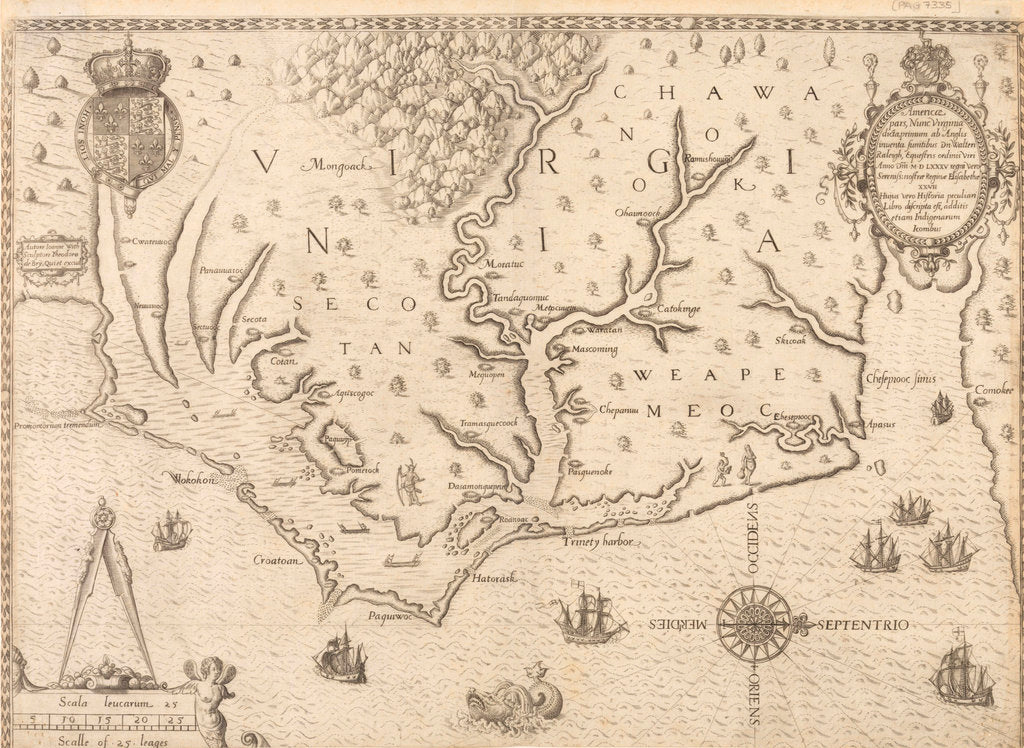 Detail of Map of Virginia by unknown